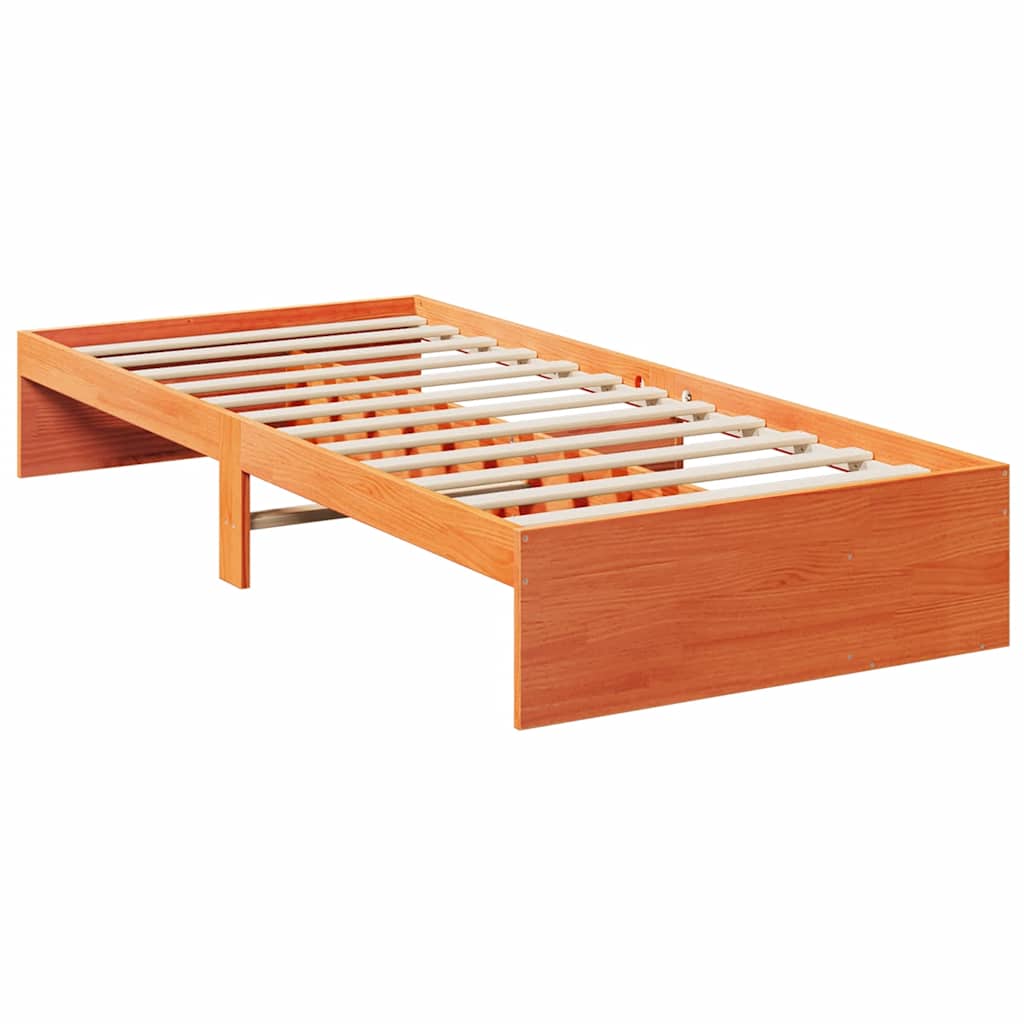 daybed uden madras 80x200 cm massivt fyrretræ gyldenbrun