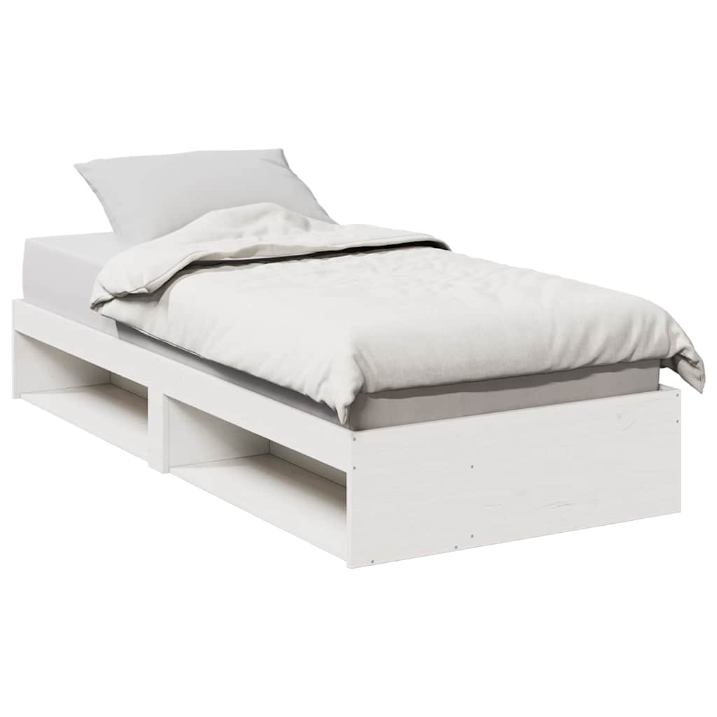 daybed uden madras 90x190 cm massivt fyrretræ hvid