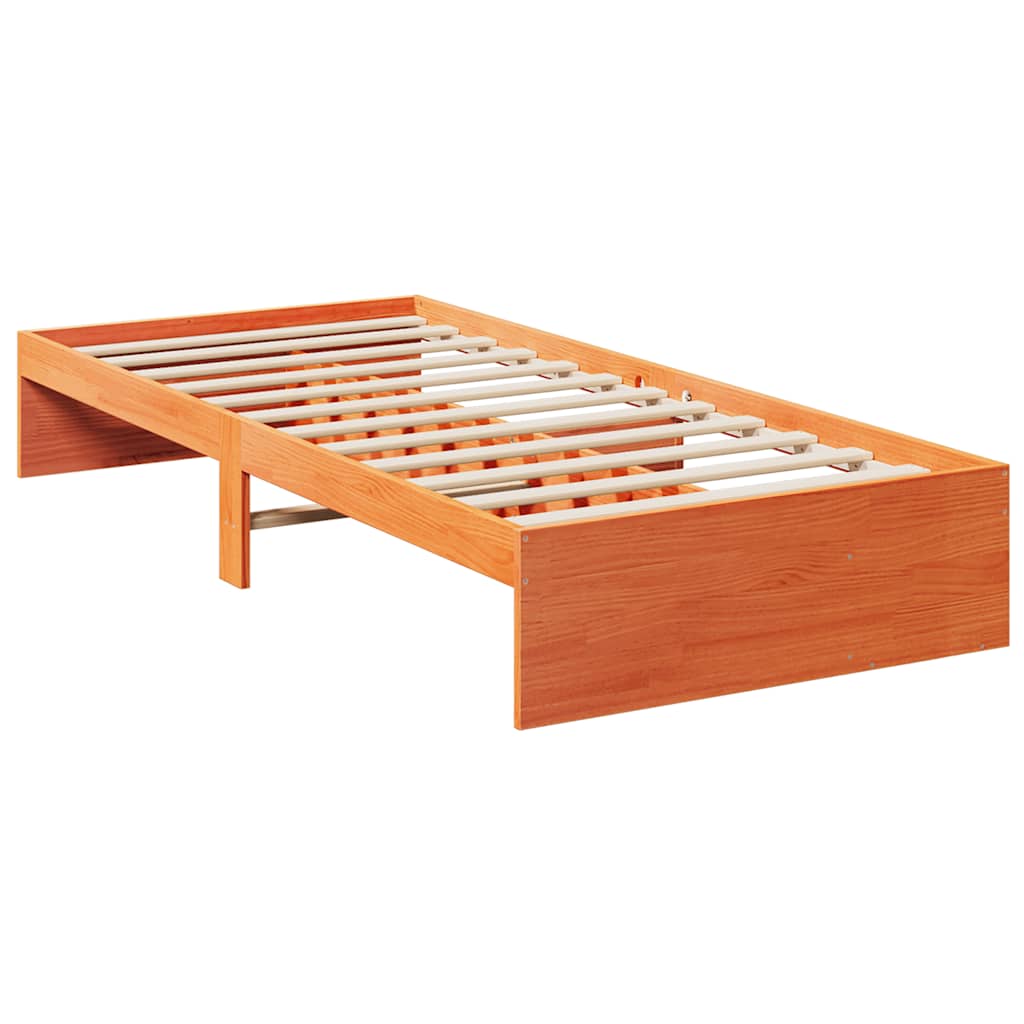 daybed uden madras 90x190 cm massivt fyrretræ gyldenbrun