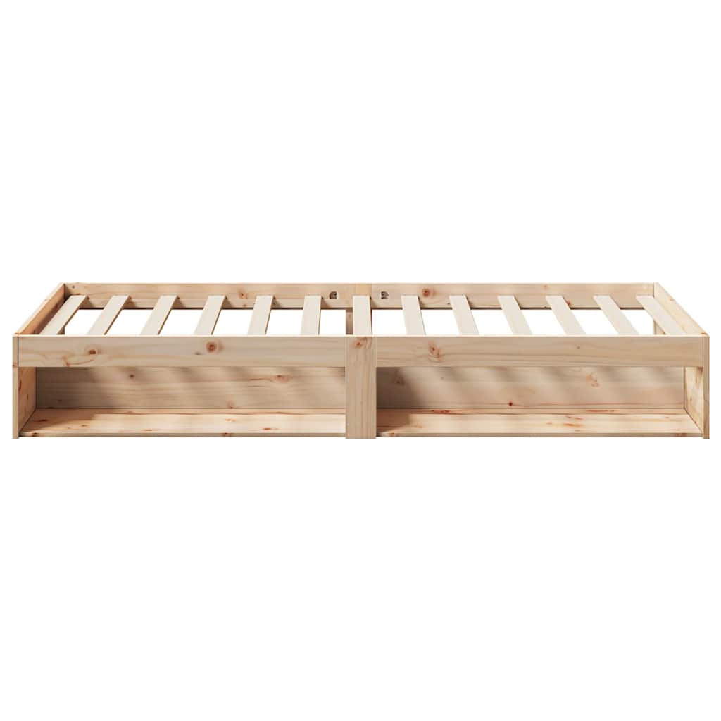 daybed med reol uden madras 75x190 cm massivt fyrretræ