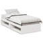 daybed med reol uden madras 75x190 cm massivt fyrretræ hvid