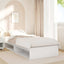 daybed med reol uden madras 75x190 cm massivt fyrretræ hvid