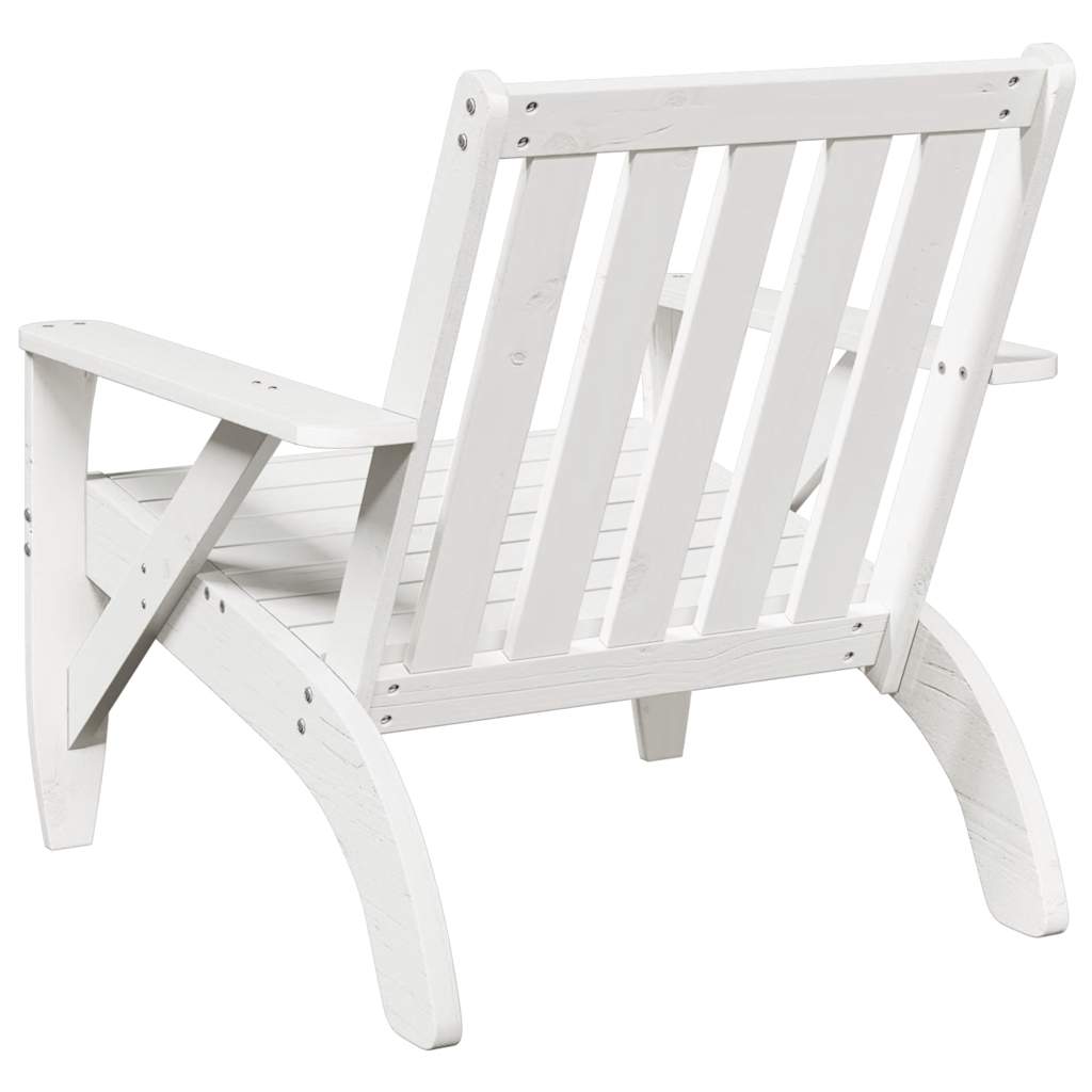 Adirondack-havestole 2 stk. 75x77x77 cm massivt fyrretræ hvid