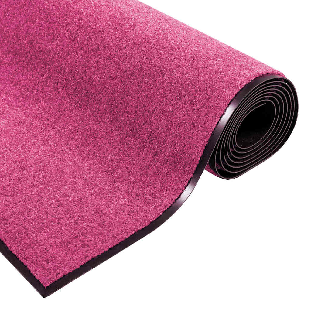 Dørmåtte Pink og Sort 120 x 300 cm 100% polyamid