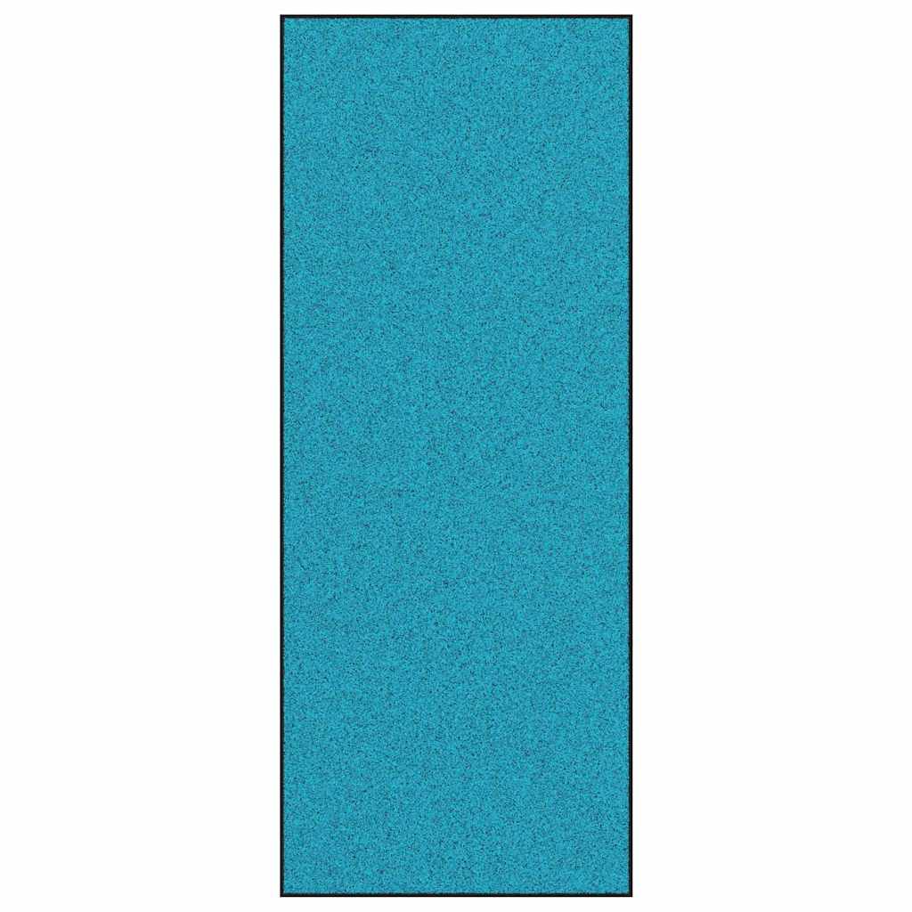 Dørmåtte Cyan og Sort 120 x 300 cm 100% polyamid