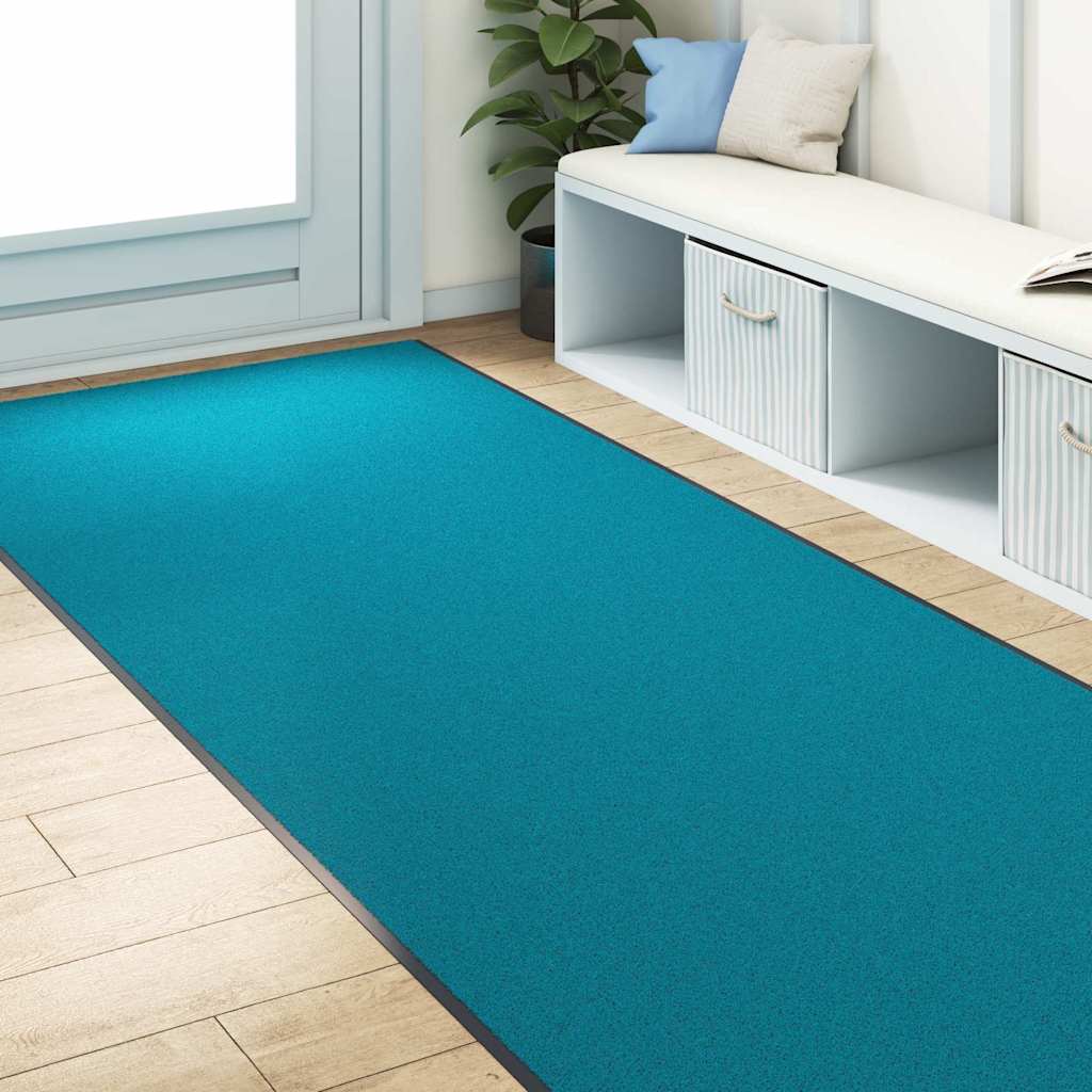 Dørmåtte Cyan og Sort 120 x 350 cm 100% polyamid
