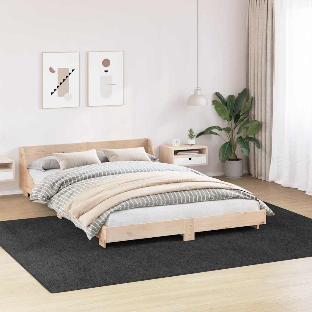 Anti-slip Shaggy tæppe Mørkegrå 240 x 340 cm PP