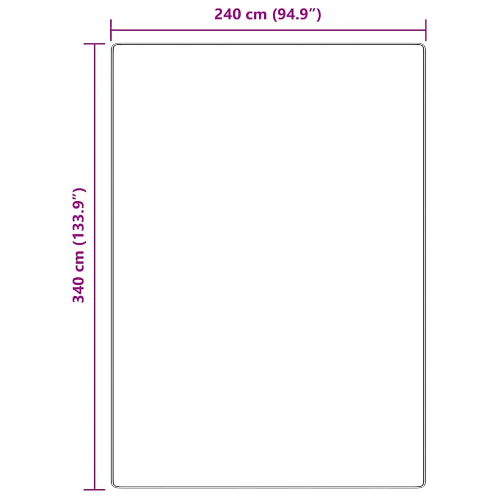 Anti-slip Shaggy tæppe Mørkegrå 240 x 340 cm PP