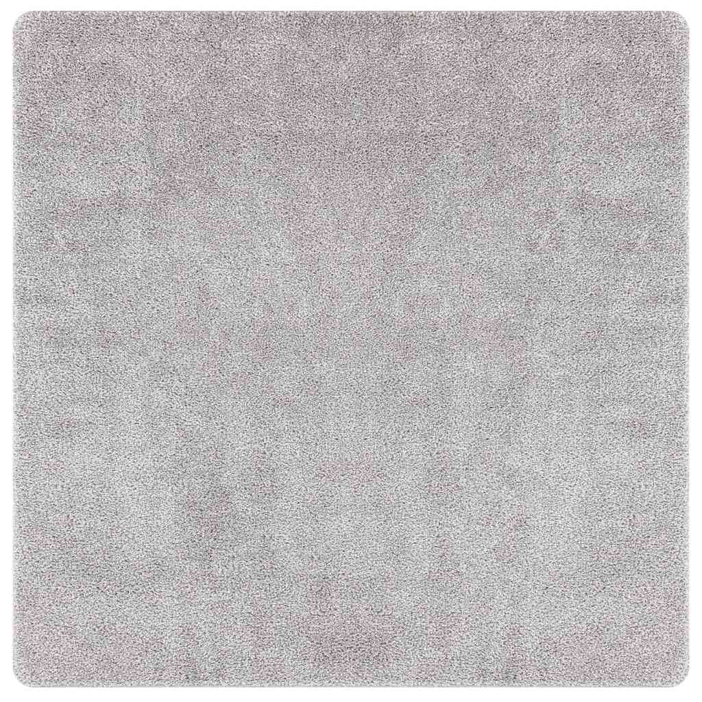 Anti-slip Shaggy tæppe Grå 120 x 120 cm PP