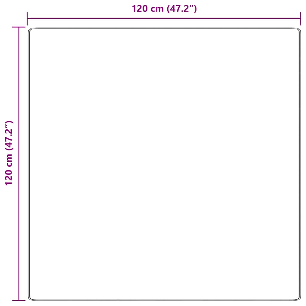 Anti-slip Shaggy tæppe Grå 120 x 120 cm PP