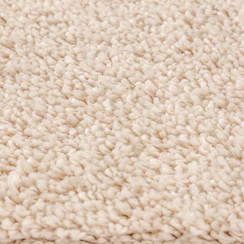 Anti-slip Shaggy tæppe Cremefarvet 160 x 160 cm PP