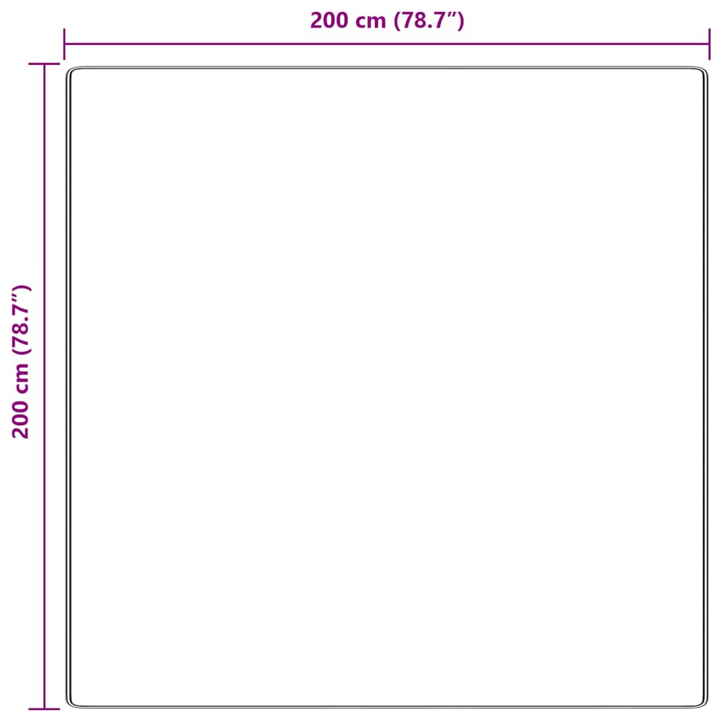 Anti-slip Shaggy tæppe Cremefarvet 200 x 200 cm PP