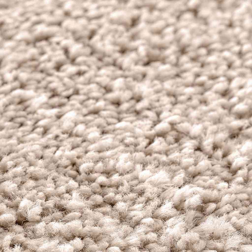 Anti-slip Shaggy tæppe Cremefarvet 120 x 120 cm PP