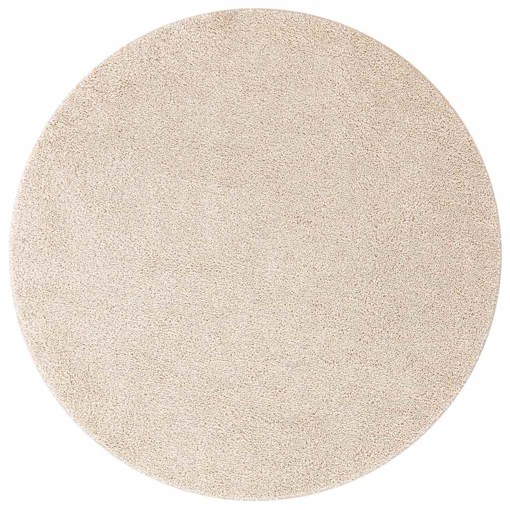 Anti-slip Shaggy tæppe Cremefarvet 120 x 120 cm PP