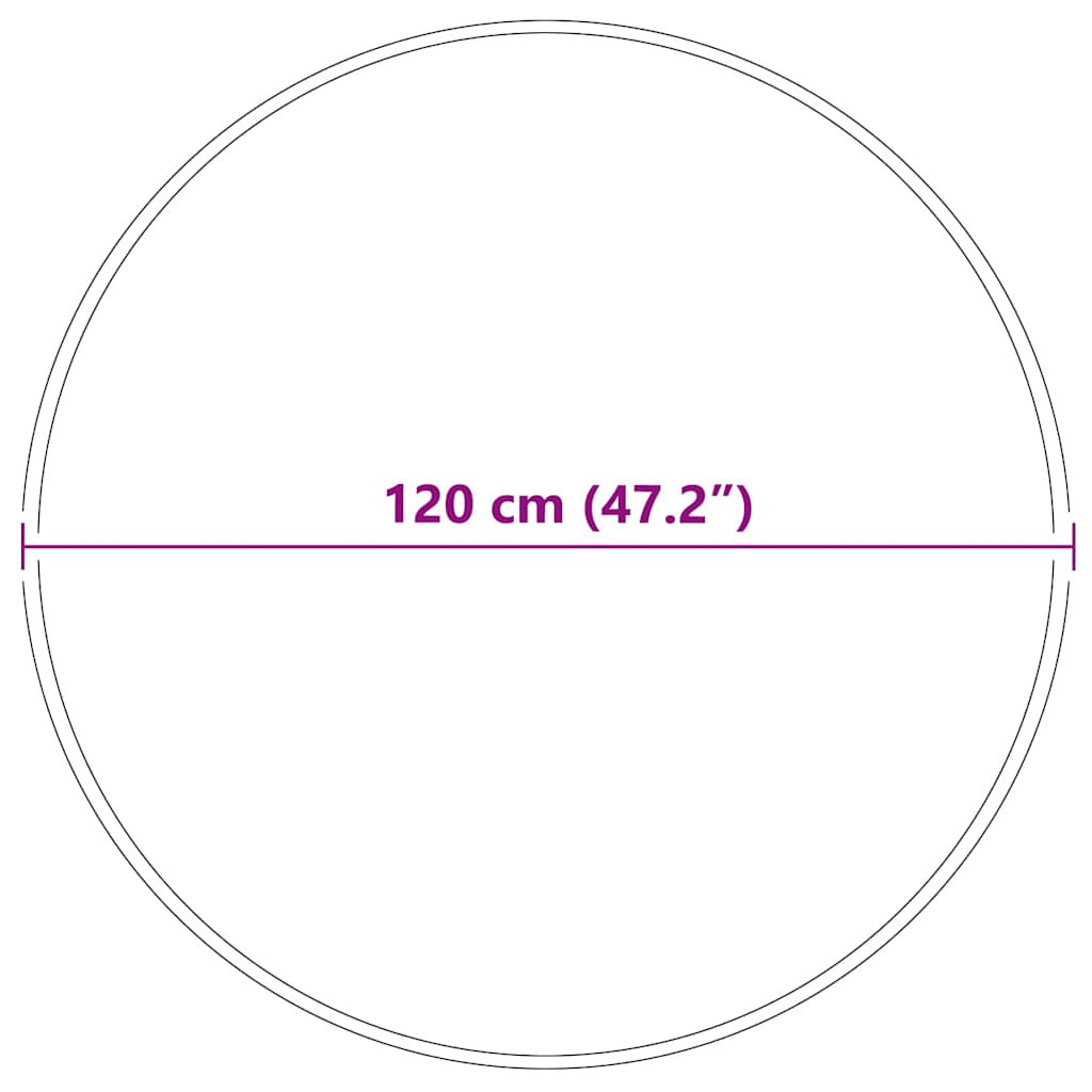 Anti-slip Shaggy tæppe Cremefarvet 120 x 120 cm PP