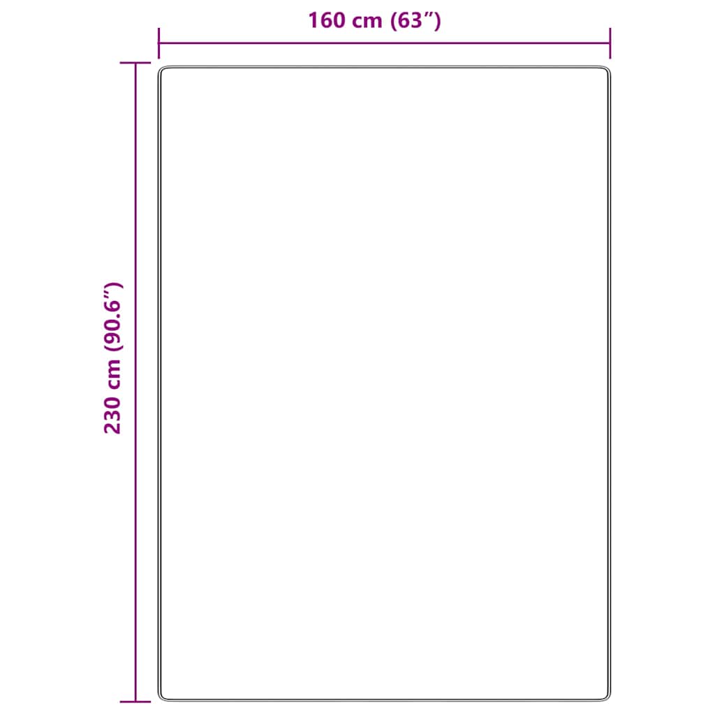 Anti-slip Shaggy tæppe Brun 160 x 230 cm PP