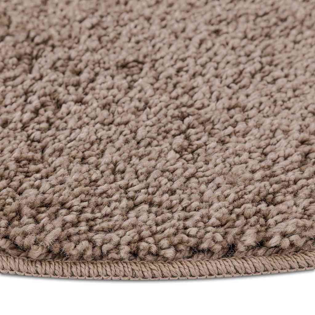 Anti-slip Shaggy tæppe Brun 120 x 120 cm PP