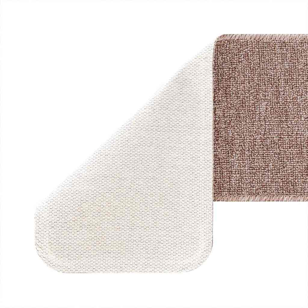 Skridsikre Trappemåtter 15 stk. 60 x 25 cm Lysebrun PP