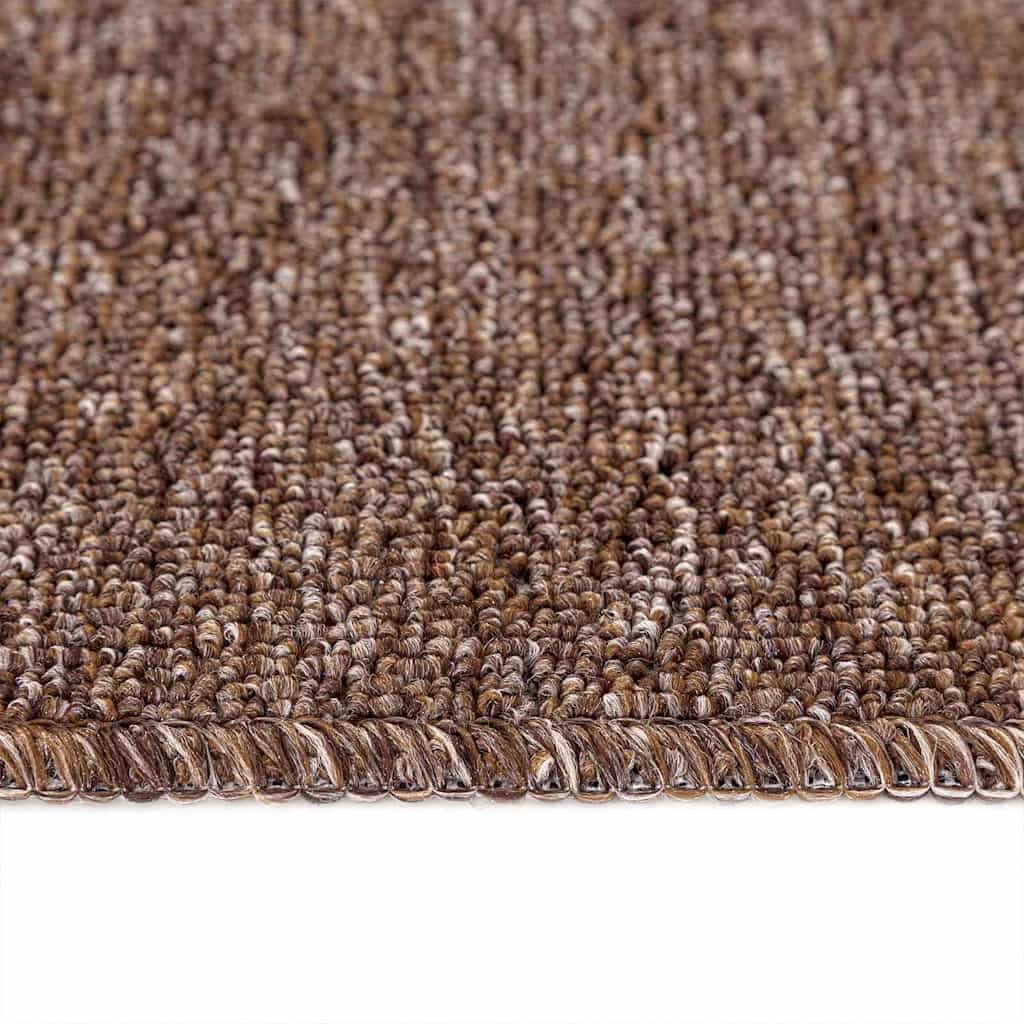 Skridsikre Trappemåtter 15 stk. 60 x 25 cm Brun PP Rektangulær