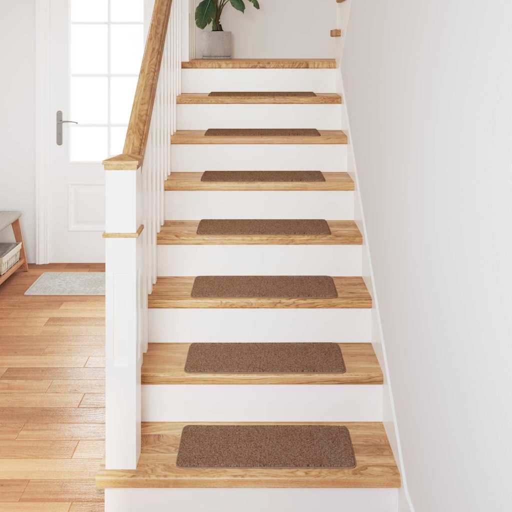Skridsikre Trappemåtter 15 stk. 60 x 25 cm Gul PP Rektangulær
