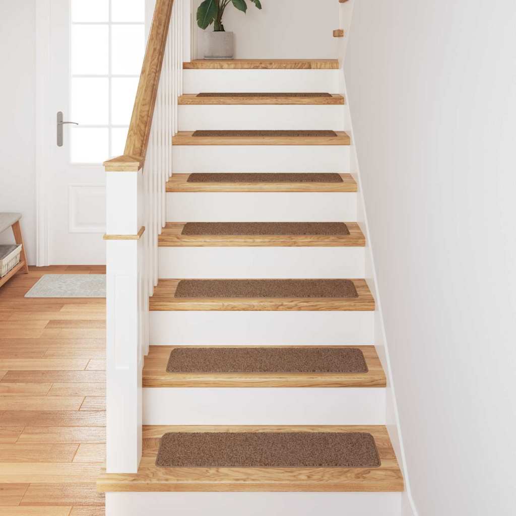 Skridsikre Trappemåtter 15 stk. 75 x 20 cm Gul PP Rektangulær