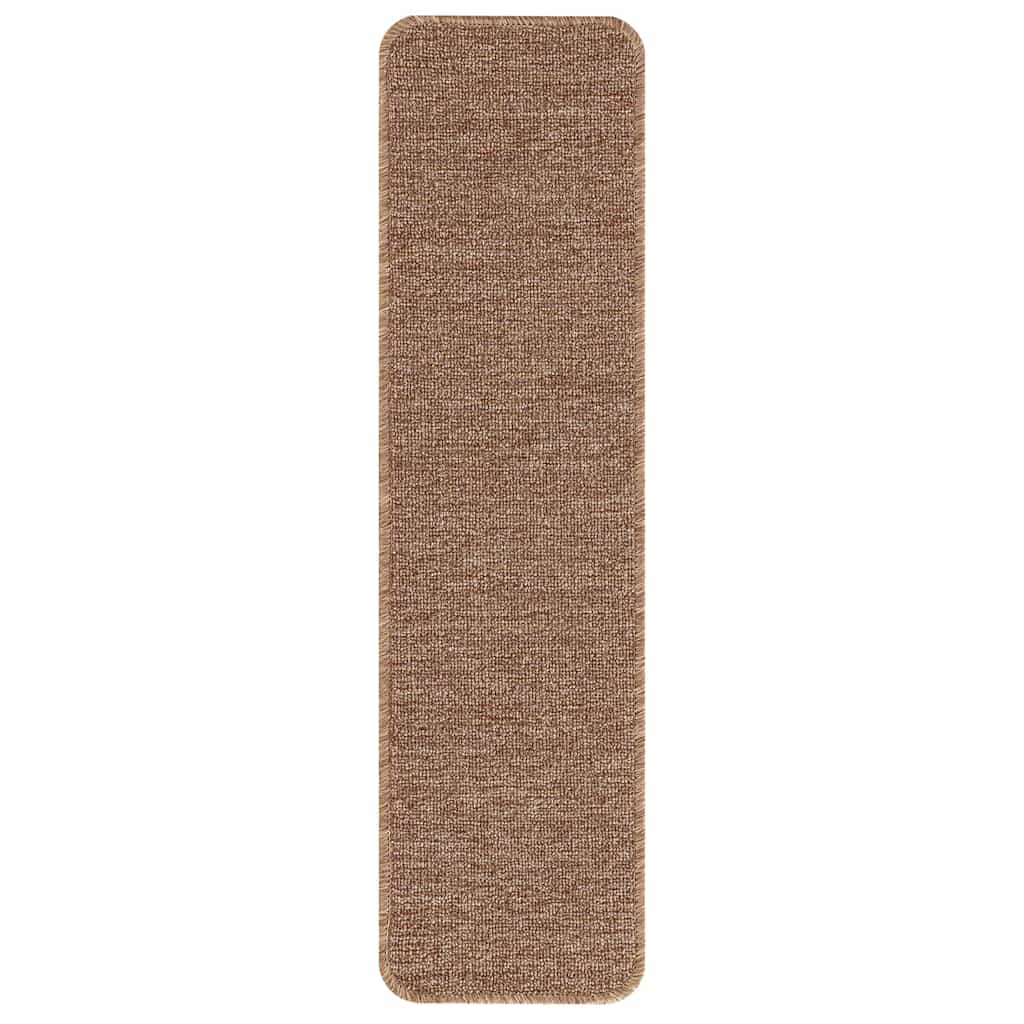 Skridsikre Trappemåtter 15 stk. 75 x 20 cm Gul PP Rektangulær