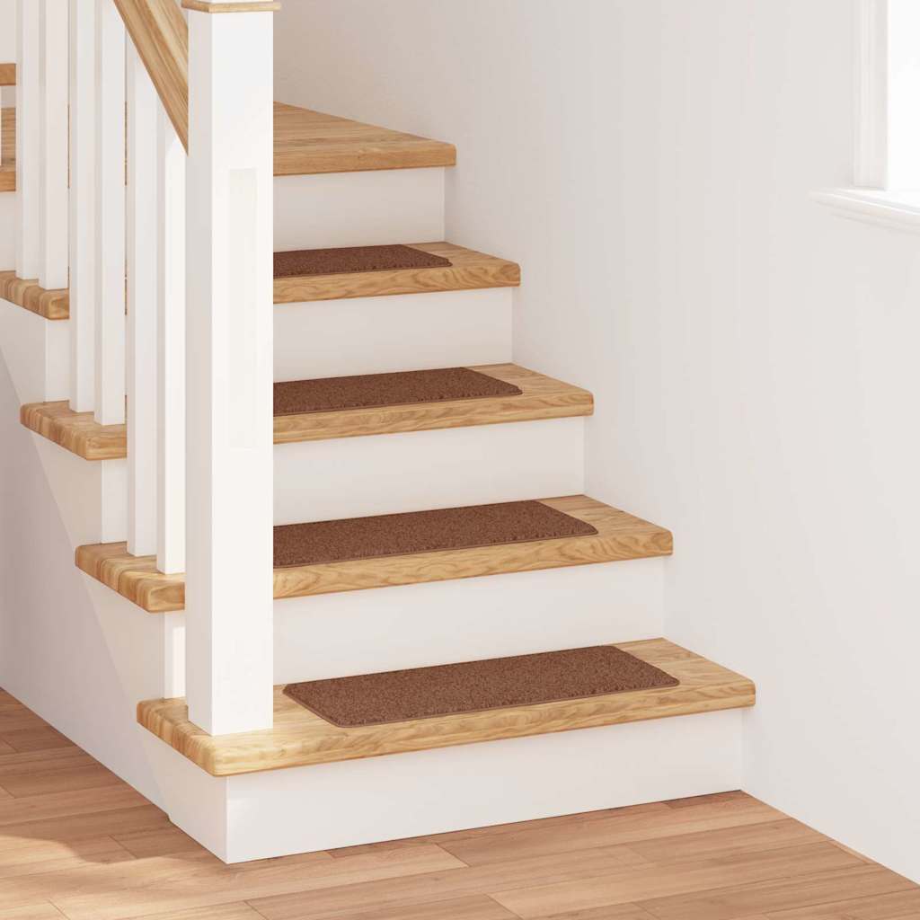 Skridsikre Trappemåtter 15 stk. 60 x 25 cm Gul PP Rektangulær