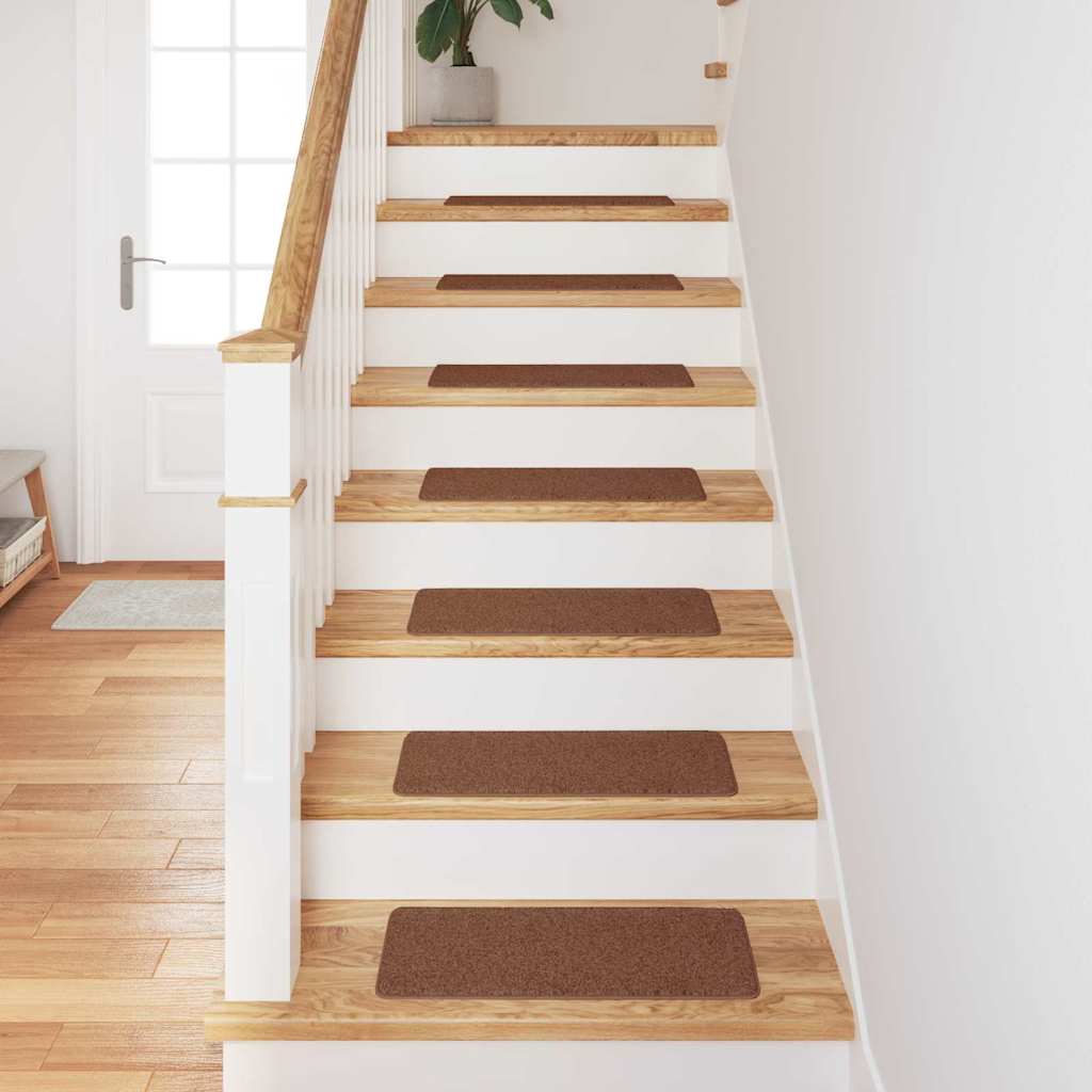 Skridsikre Trappemåtter 15 stk. 60 x 25 cm Gul PP Rektangulær