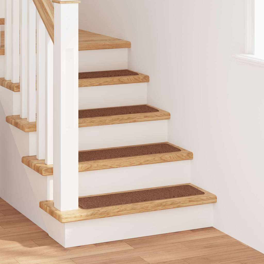 Skridsikre Trappemåtter 15 stk. 75 x 20 cm Gul PP Rektangulær