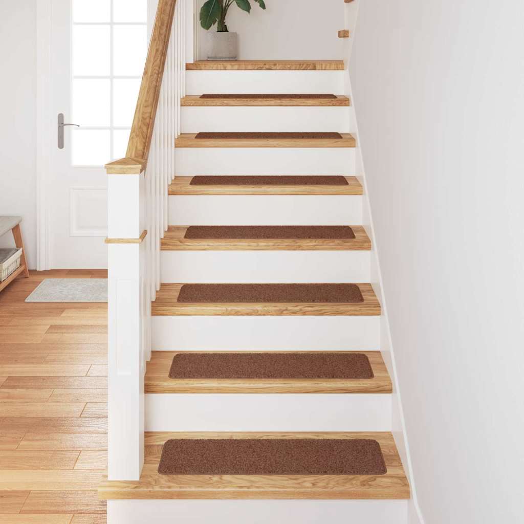 Skridsikre Trappemåtter 15 stk. 75 x 20 cm Gul PP Rektangulær