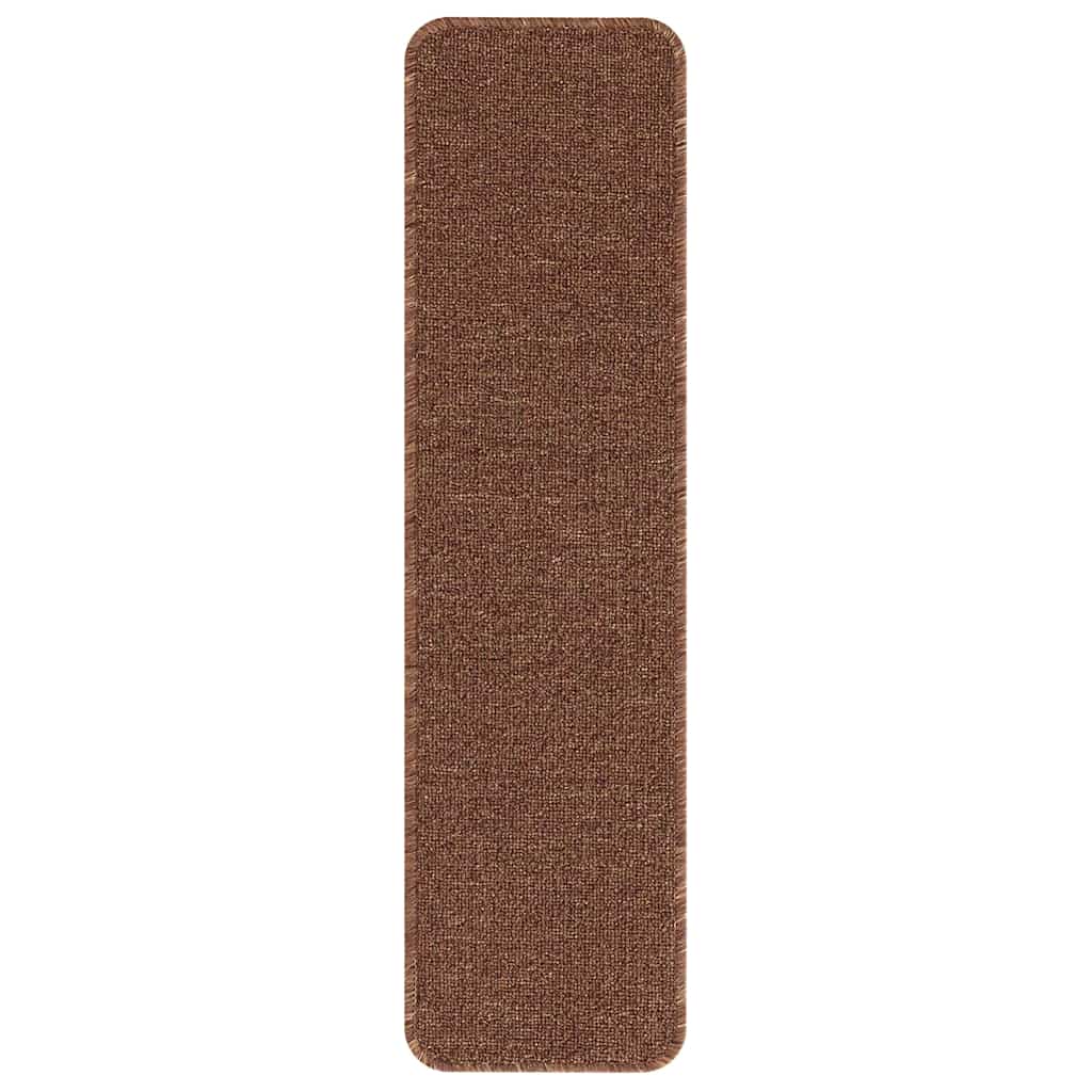 Skridsikre Trappemåtter 15 stk. 75 x 20 cm Gul PP Rektangulær