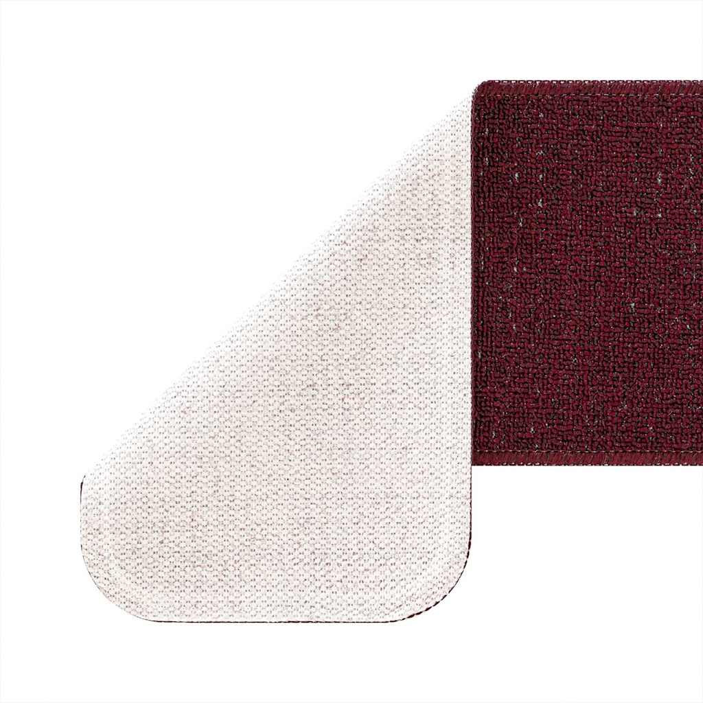 Skridsikre Trappemåtter 15 stk. 60 x 25 cm Bordeaux PP