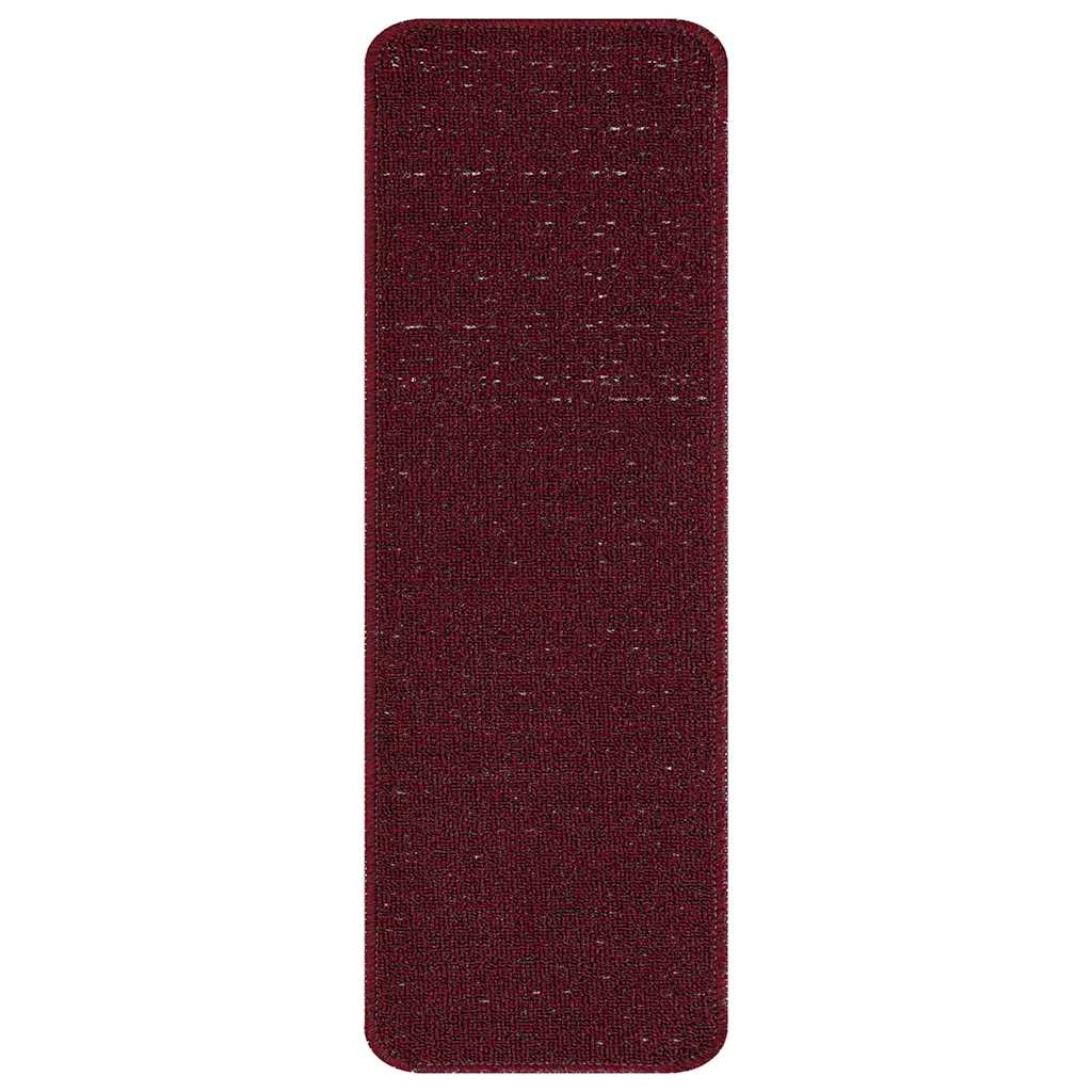 Skridsikre Trappemåtter 15 stk. 60 x 25 cm Bordeaux PP