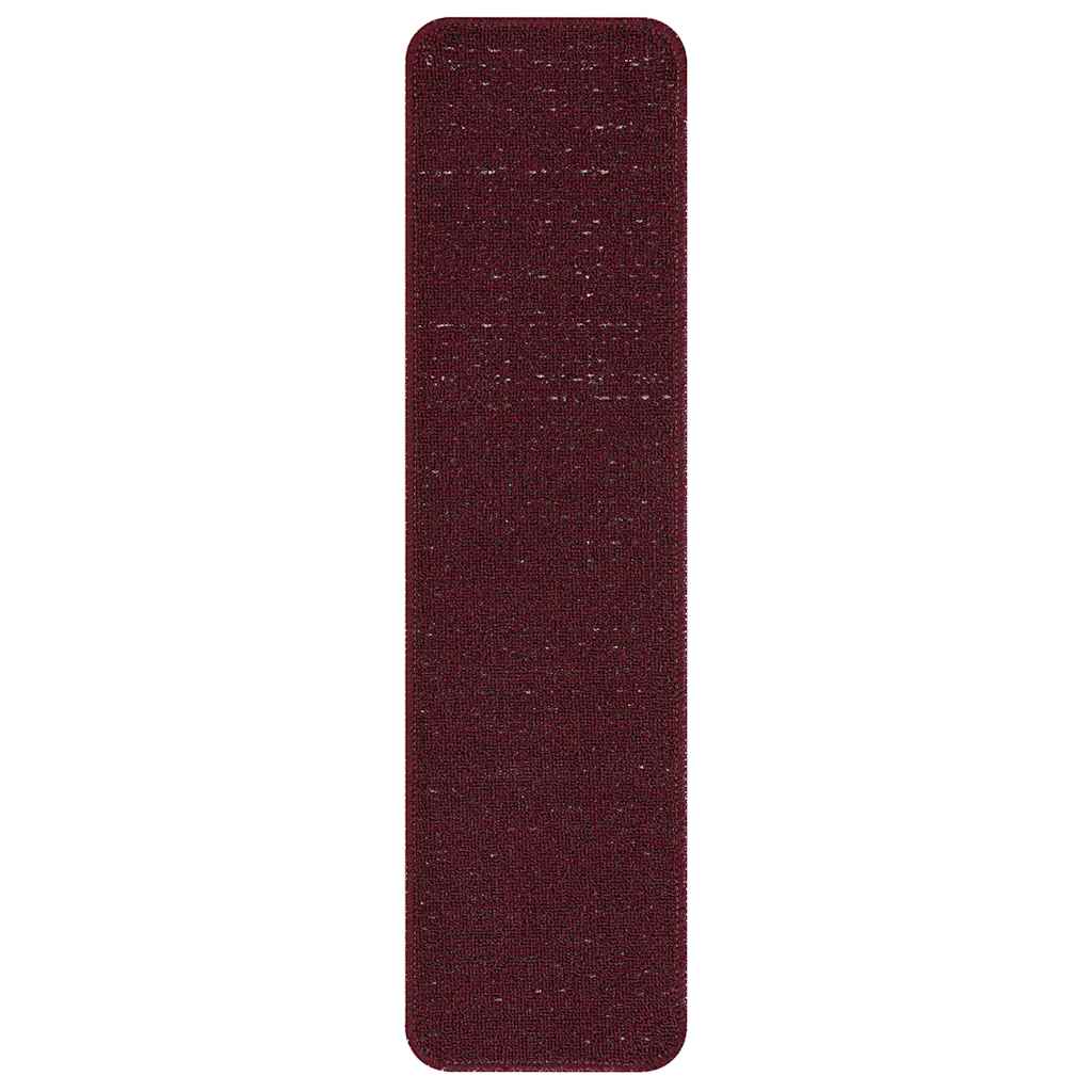 Skridsikre Trappemåtter 15 stk. 75 x 20 cm Bordeaux PP