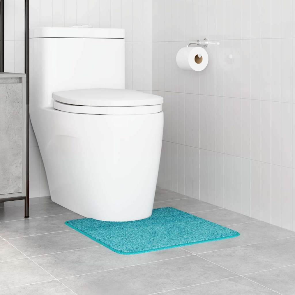 Skridsikker badeværelsesmåtte med toiletudskæring Turkis PP