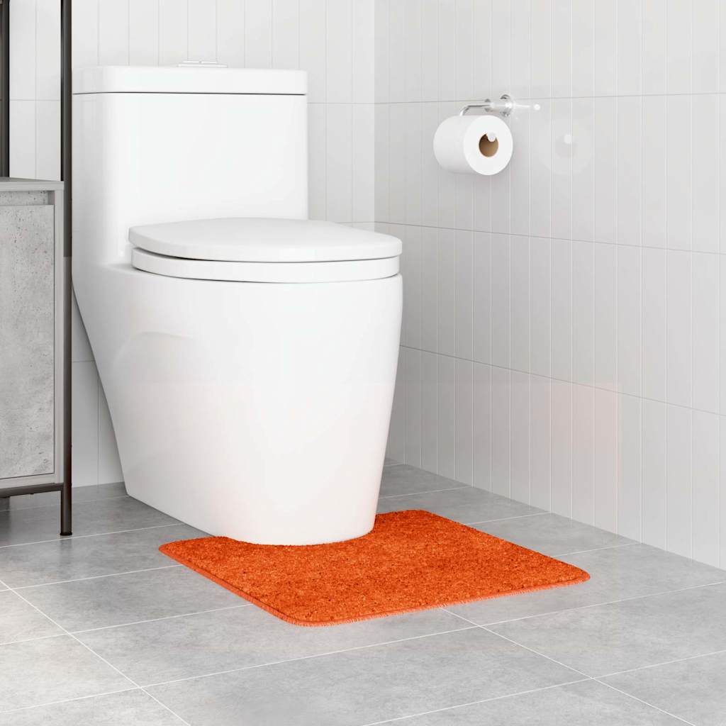 Skridsikker badeværelsesmåtte med toiletudskæring Orange PP