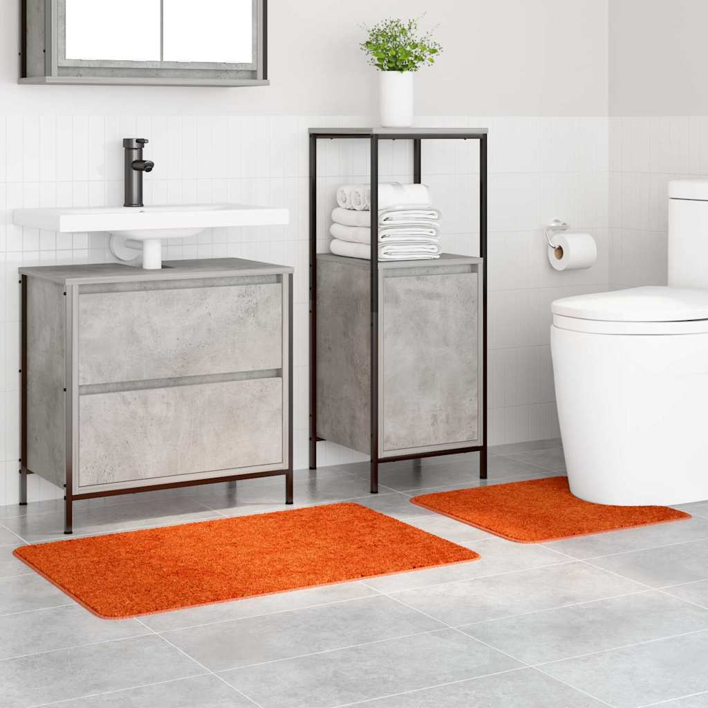Anti-skid badevægs måttesæt 2 stk. Orange 50 x 50 cm PP