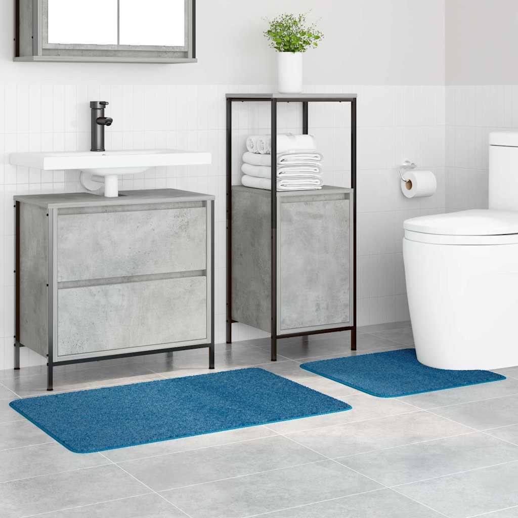 Anti-skid badevægs måttesæt 2 stk. Blå 50 x 50 cm PP