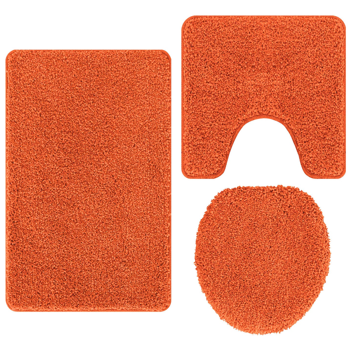 Anti-skid badevægs måttesæt 3 stk. Orange 50 x 80 cm PP