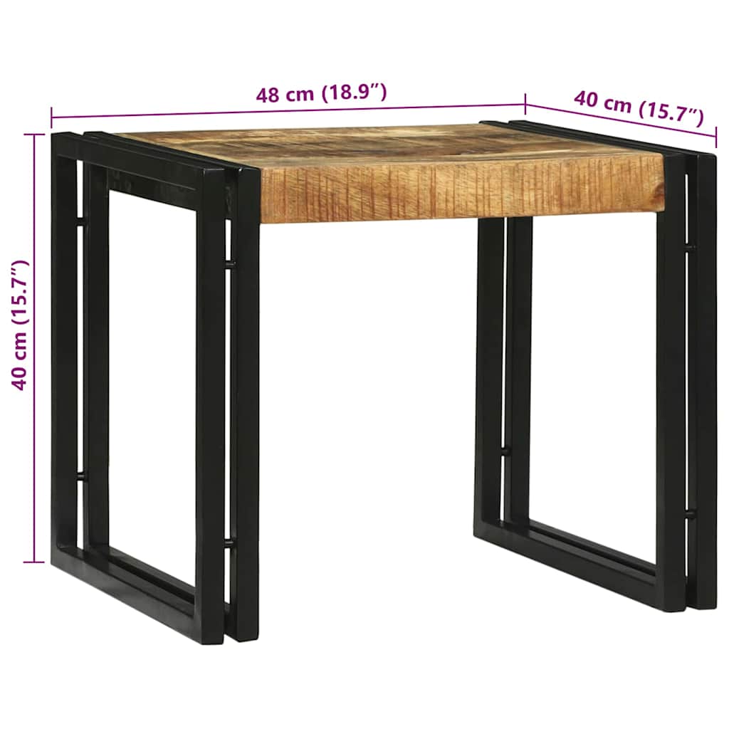 Sofabord 2 stk. Brun 48 x 40 x 40 cm Massivt mangotræ