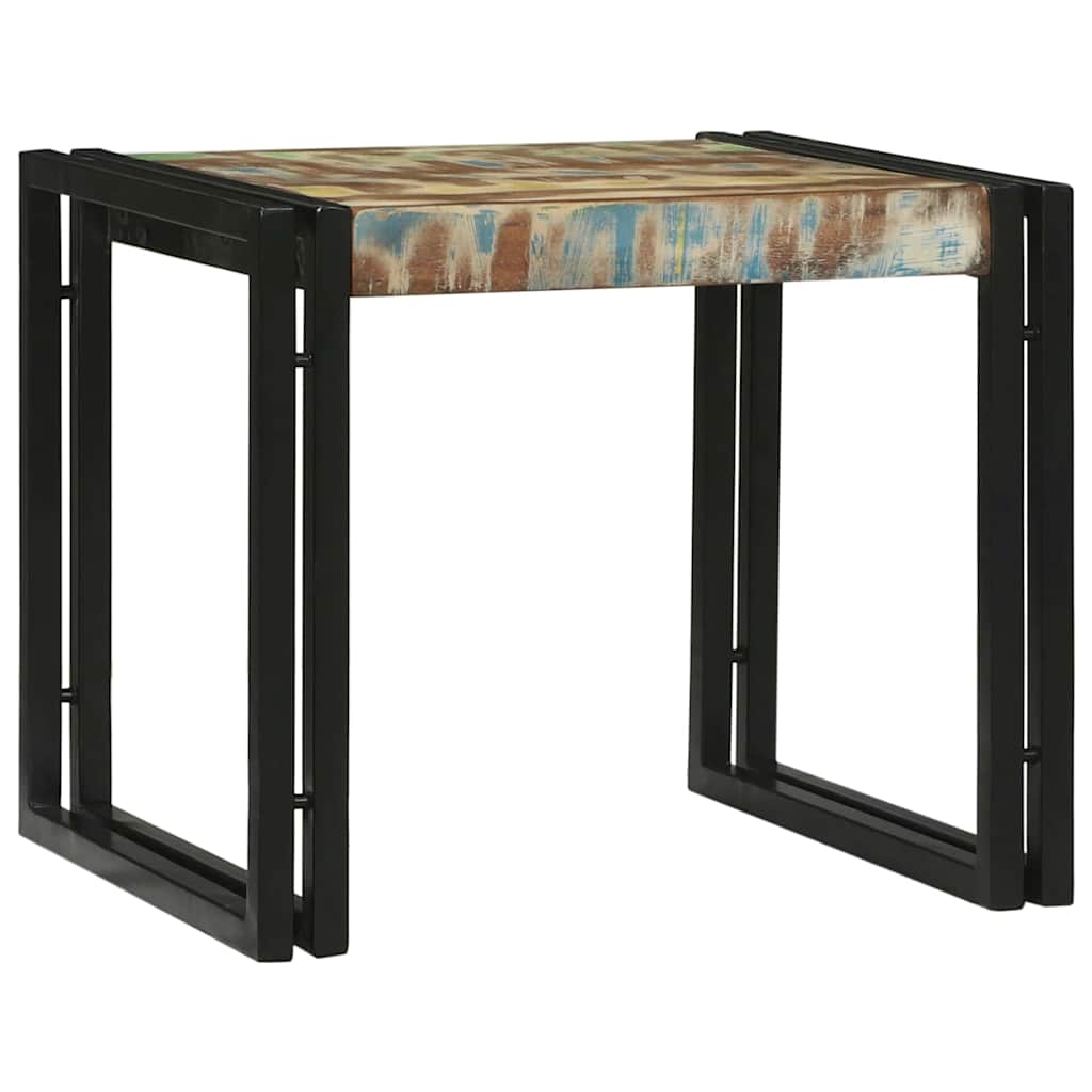 Sofabord 2 stk. Flerfarvet 48 x 40 x 40 cm Solid genbrugs træ