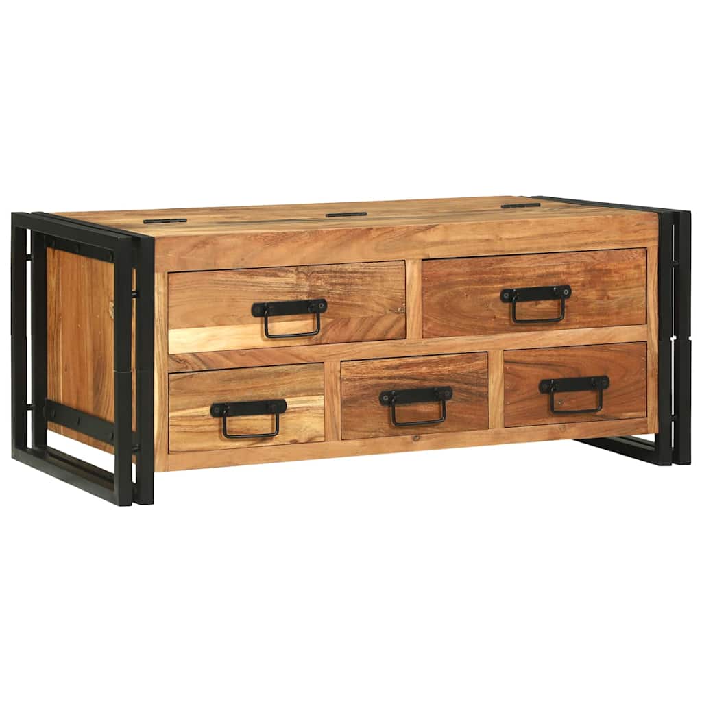 Sofabord med skuffe Brun 90 x 50 x 38 cm Massivt Akacietræ