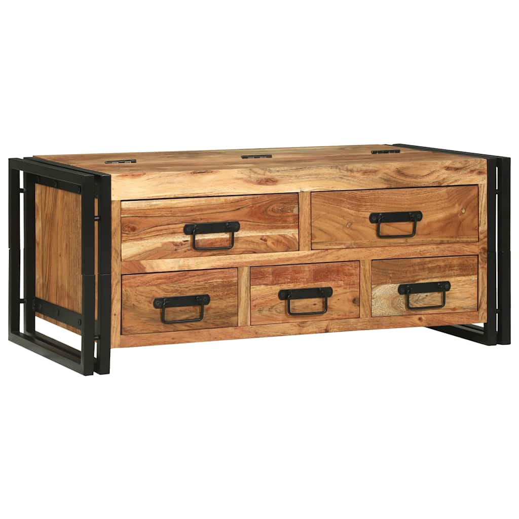 Sofabord med skuffe Brun 90 x 50 x 38 cm Massivt Akacietræ