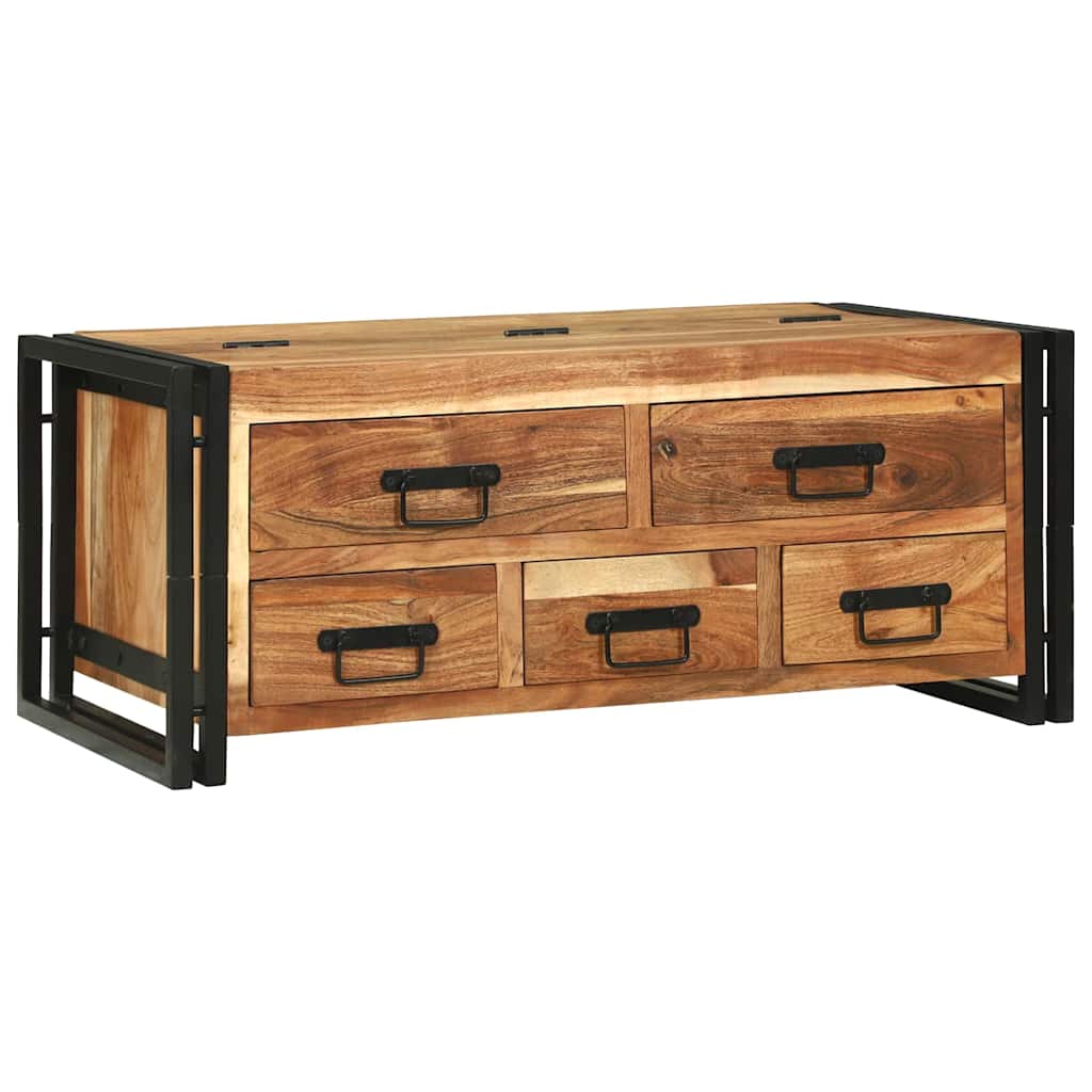 Sofabord med skuffe Brun 90 x 50 x 38 cm Massivt Akacietræ
