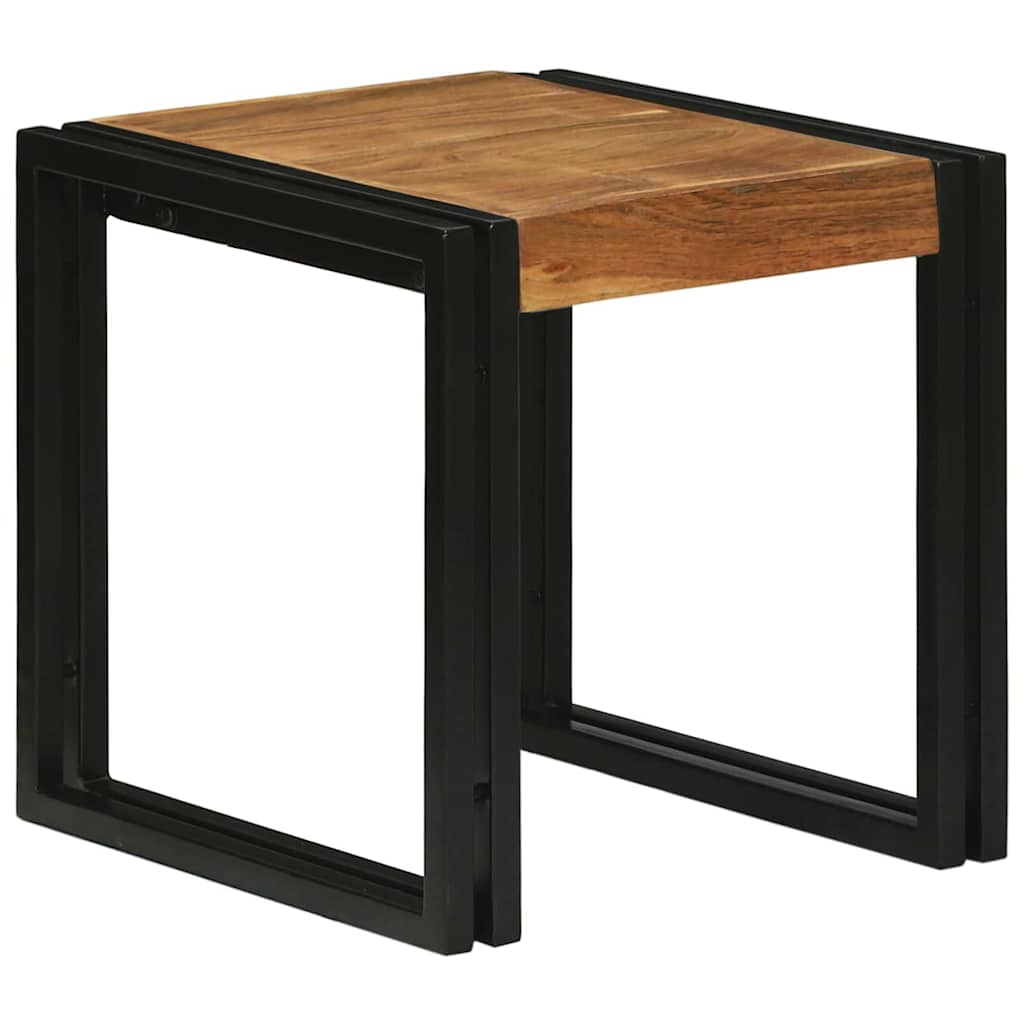 Nesting Bord 3 stk. Brun og sort 50 x 40 x 45 cm