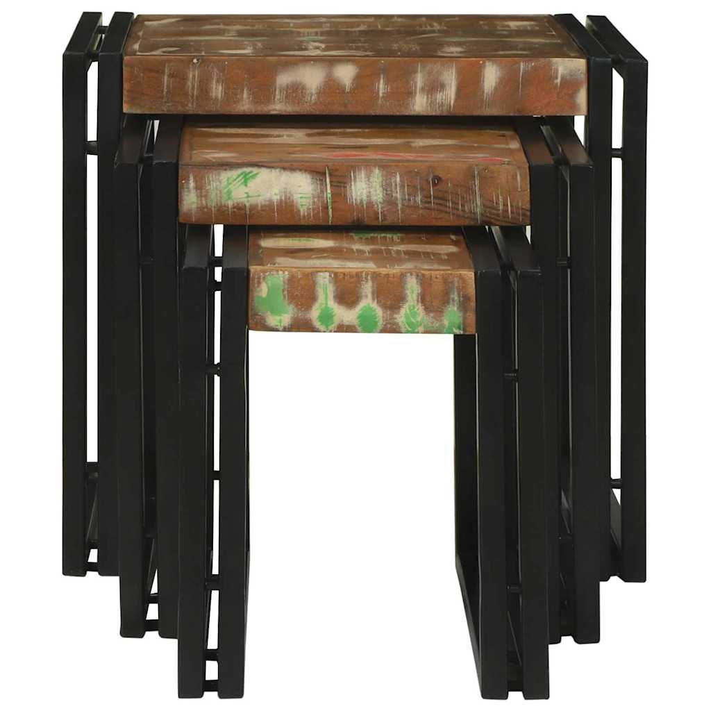 Nesting Bord 3 stk. Brun og sort 50 x 40 x 45 cm
