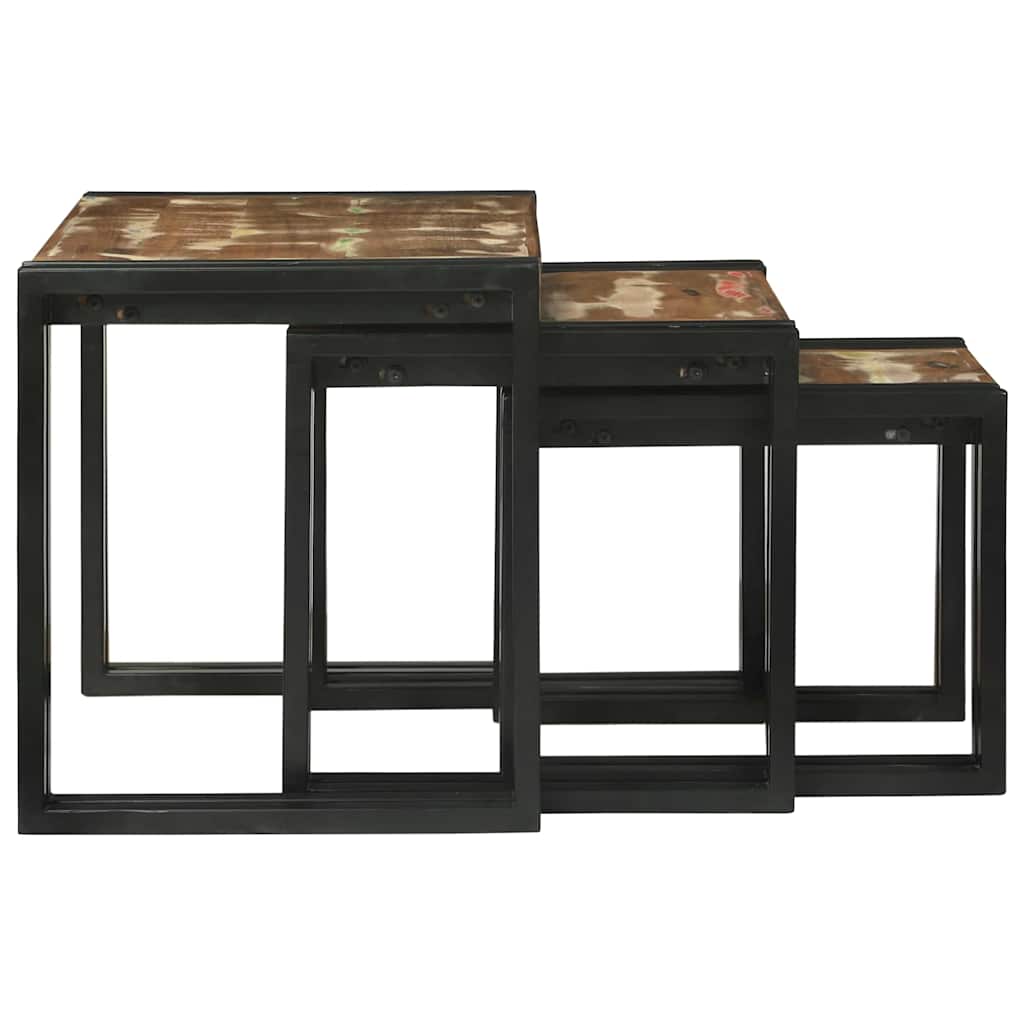 Nesting Bord 3 stk. Brun og sort 50 x 40 x 45 cm