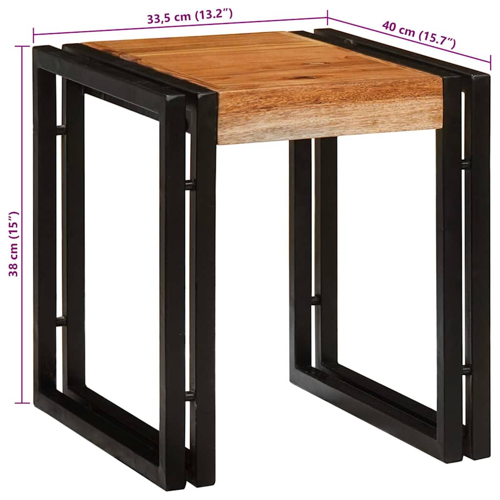 Nesting Bord 3 stk. Brun og sort 82 x 40 x 45 cm
