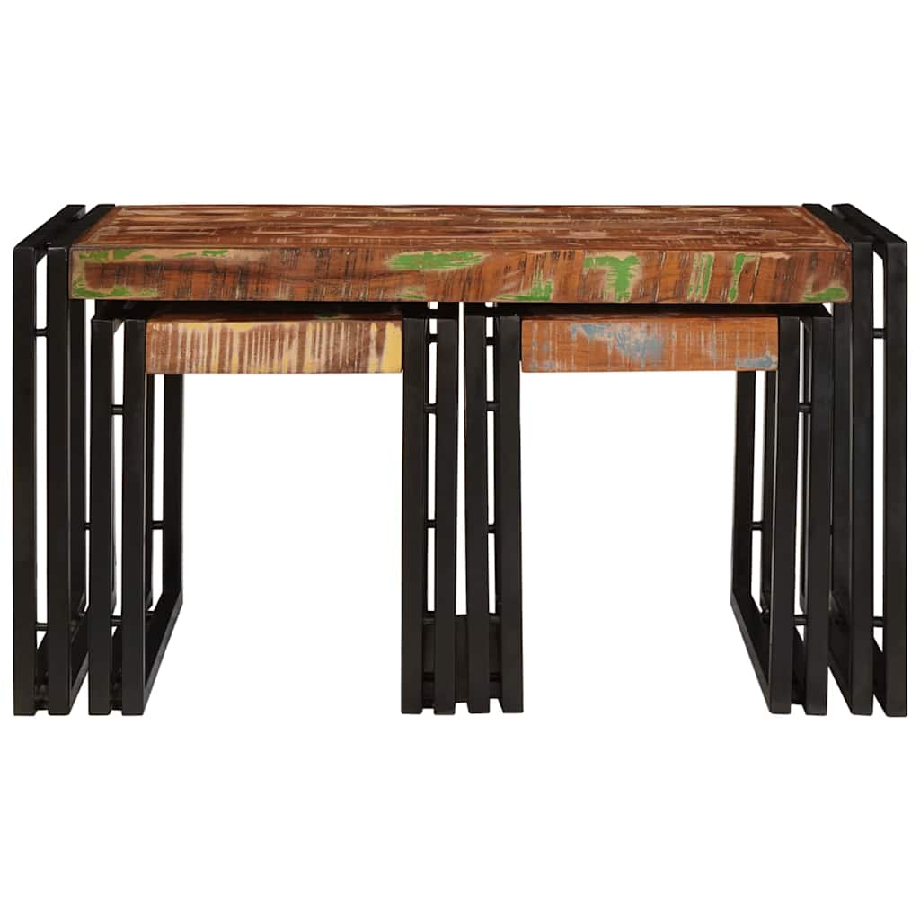 Nesting Bord 3 stk. Brun og sort 82 x 40 x 45 cm