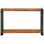 Konsolbord med hylde Brun 120 x 33 x 75 cm Massivt Akacietræ